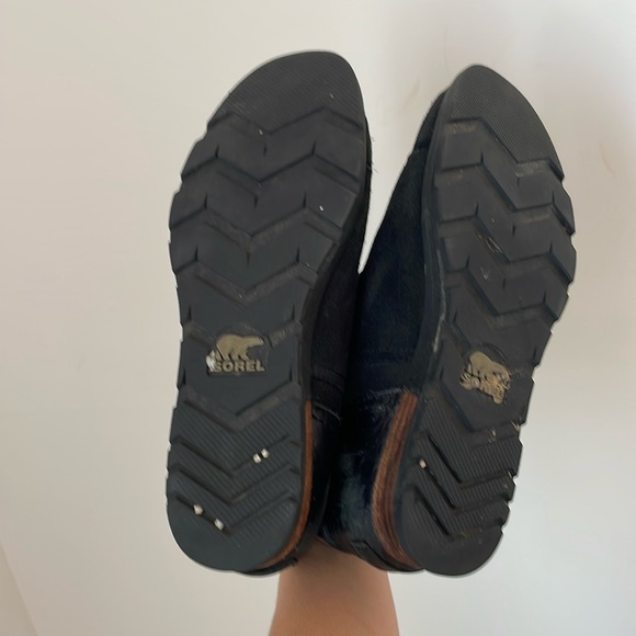 Sorel Major Low Chelsea Boot 8.5 Black Leather Flat Side Zip NL2325-010 - Picture 4 of 6